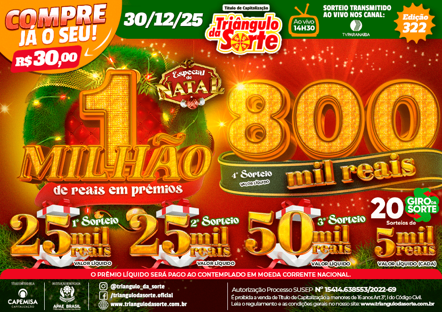 Premiação 30/12/2025