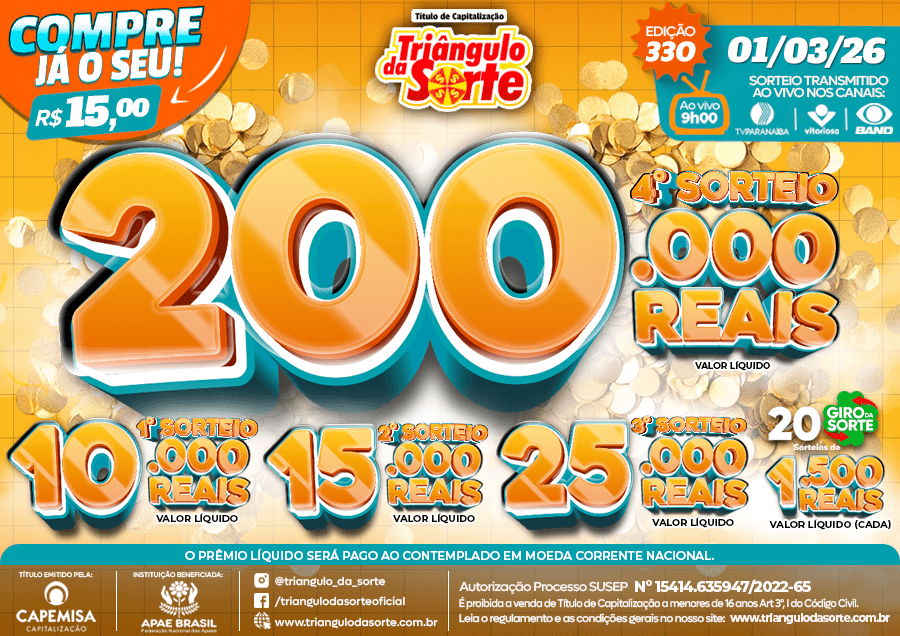 Premiação 01/03/2026