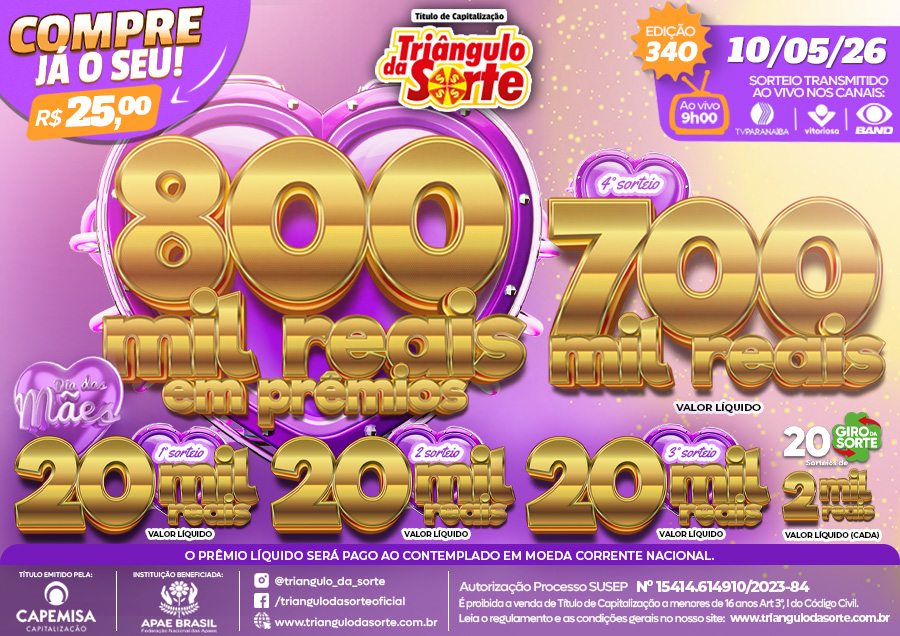 Premiação 10/05/2026