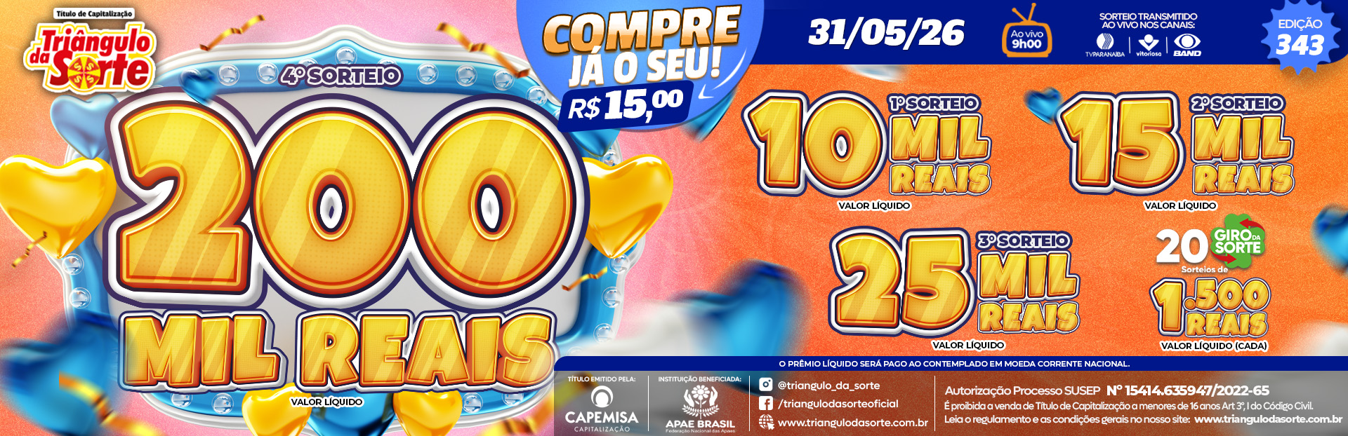 Premiação 31/05/2026